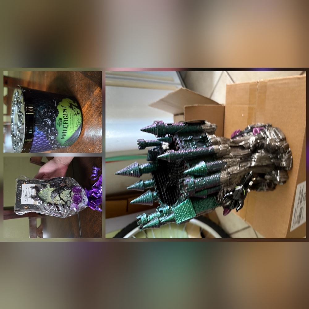 BBW Maleficen 3 Wick Candle Castle Holder. Candle & Wallflower Included